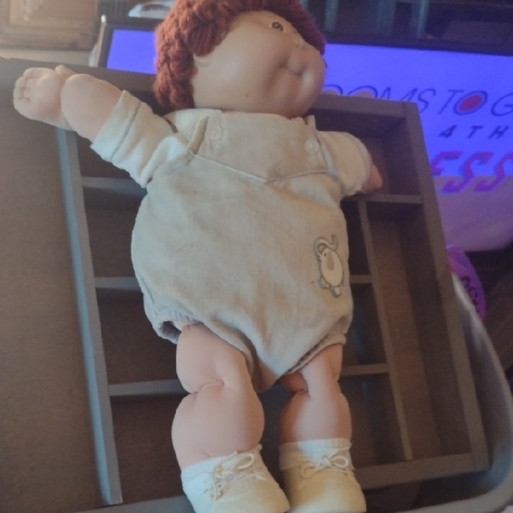 Adorable Cabbage Patch Baby Doll with Cream Outfit